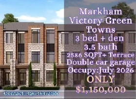 Markham Large Townhome Under $1.2M | 3 Bed  | Double Garage