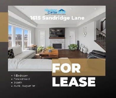Stunning 4 Bdrm  London NORTH  WHOLE HOME Rental  Aug 1st