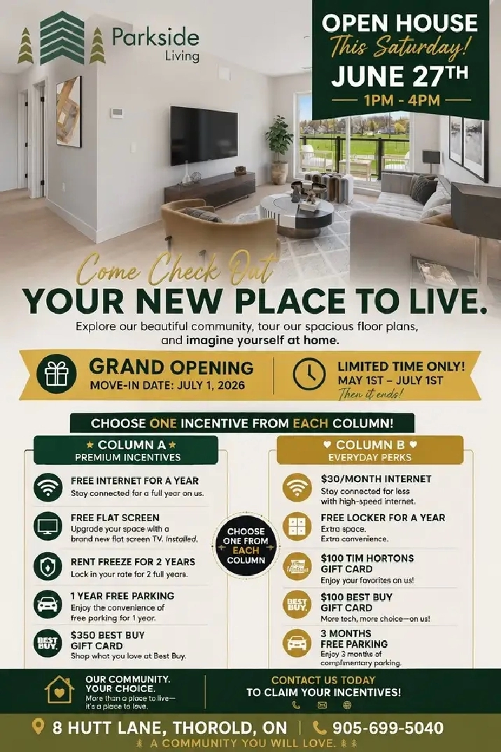 Open House for NEW building in St Catharines this Sat June 27