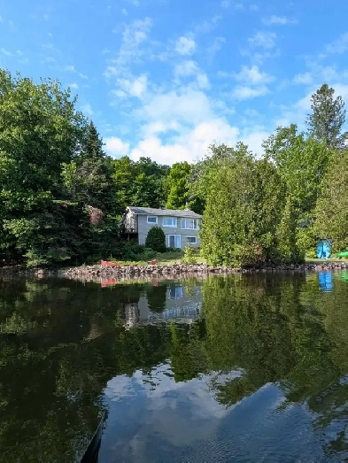 Upper island lake waterfront home
