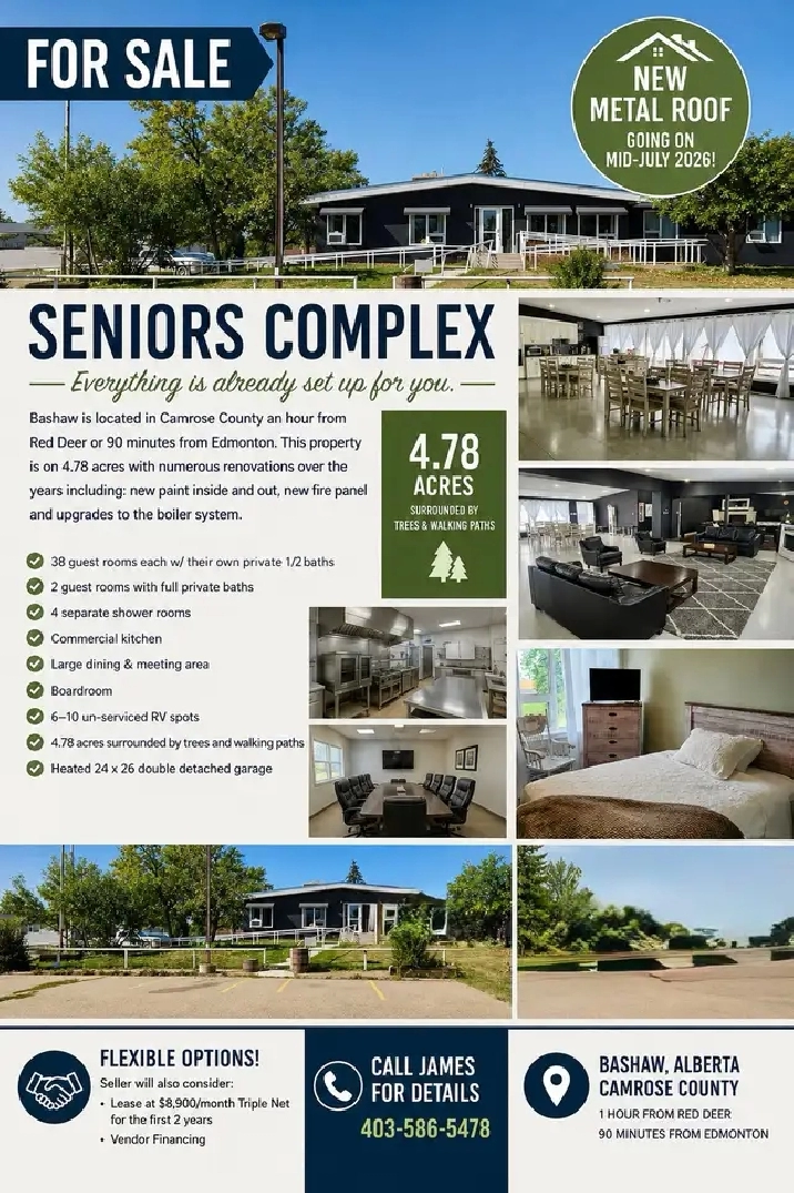 Bashaw Seniors Complex For Sale