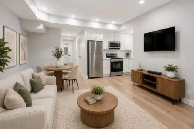 BOWNESS 1 bedroom   den legal basement suite FOR RENT