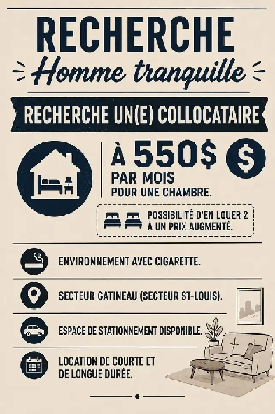 Recherche colocataire