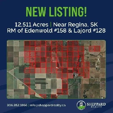 Premier Farmland Offering | 12,511 Acres | Near Regina, SK Area