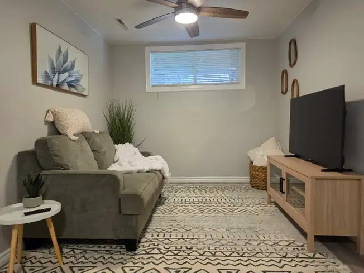 Furnished 2-Bedroom Basement Suite | Private Entrance