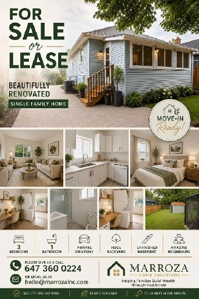 FOR SALE OR LEASE. Move In Ready! St Catharines, On