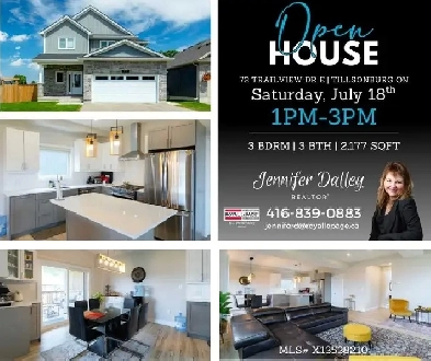 Open House – Newer For sale 3 Bedroom Home in Tillsonburg