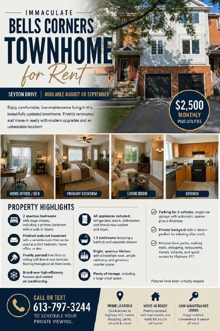 Bells corners townhome
