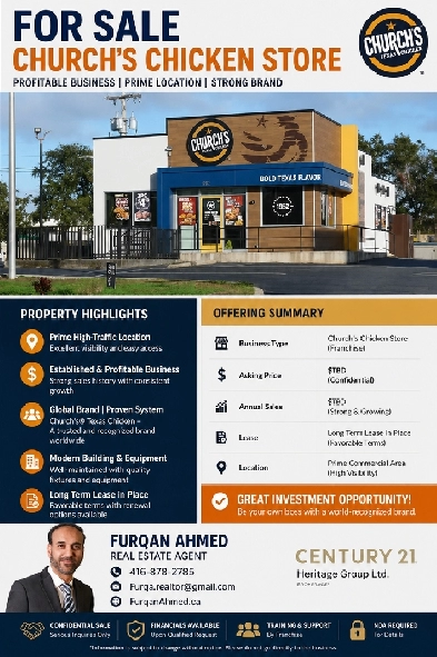 Church's Chicken Store for Sale – Excellent  Opportunity