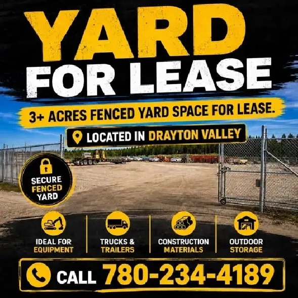 (3  Acres) Yard Space for Lease - Drayton Valley, AB