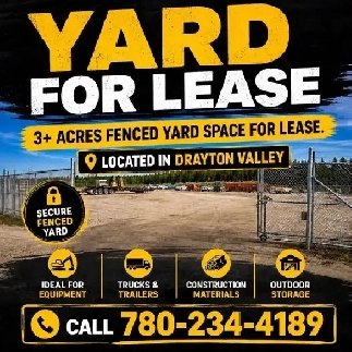 (3  Acres) Yard Space for Lease - Drayton Valley, AB