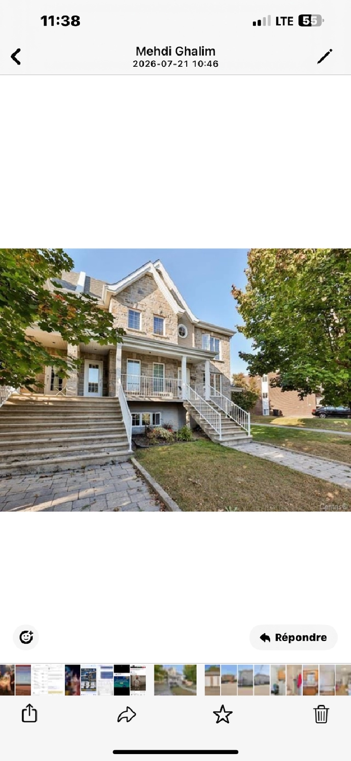Appartement disponible 4 1/2 à louer deux-montagnes