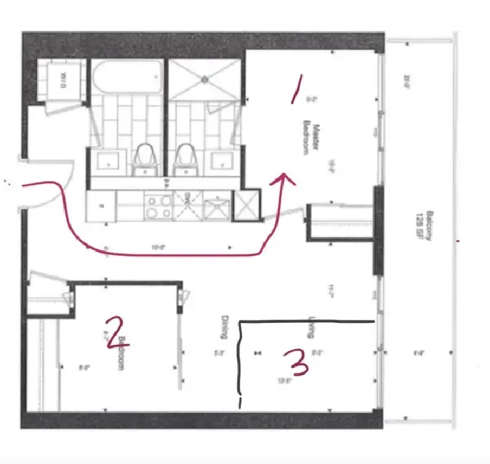 Master bedroom rent for Sep 1,  new condo at Front st E Toronto