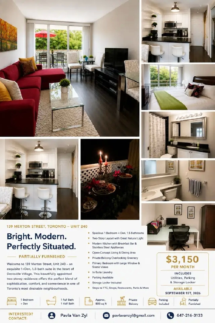 Bright Modern 2 Storey Loft Davisville Village