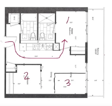 Master bedroom rent for Sep 1,  new condo at Front st E Toronto