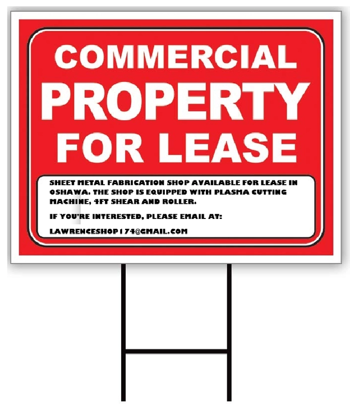 Sheet Metal Fabrication Shop For Lease