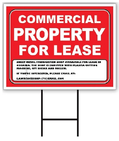 Sheet Metal Fabrication Shop For Lease