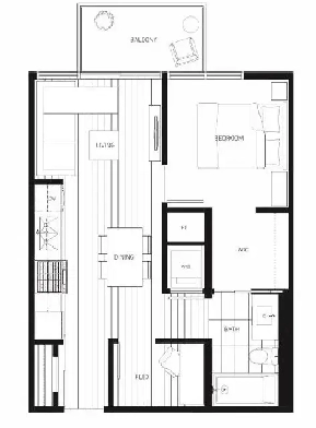 Premium 1 Bedroom   Flex   Balcony Condo Unit