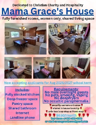 Furnished Rooms, Women Only