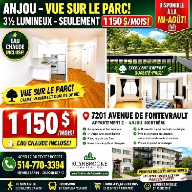 Great 3.5 in Anjou.   1150$