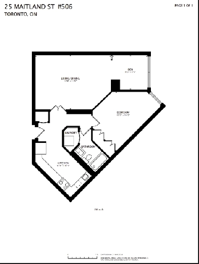 Spacious furnished 1 1 at Yonge/Wellesley