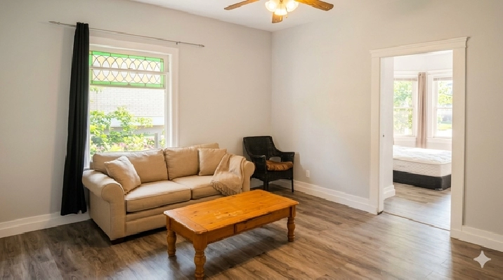 (DOWNTOWN) Charming 2-Bedroom Spacious Aprtmt, Quiet! Furnished!