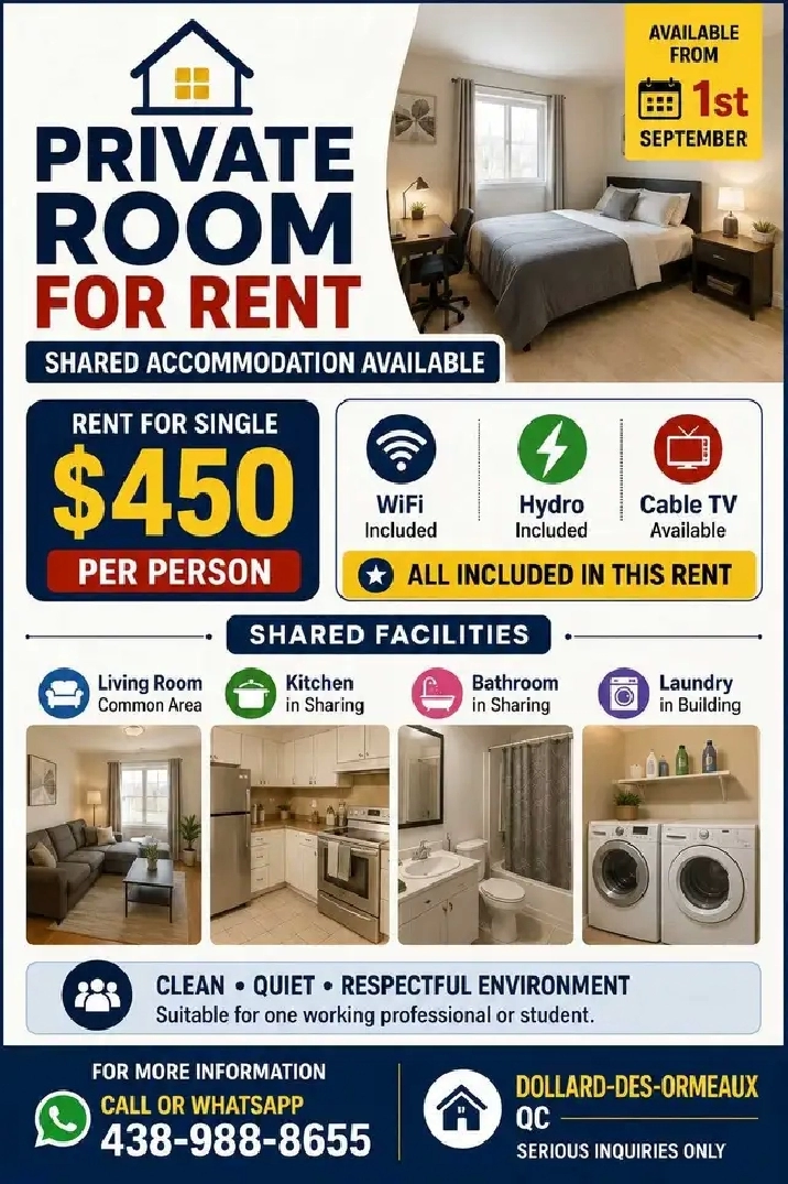 ROOM RENT FOR SHARING