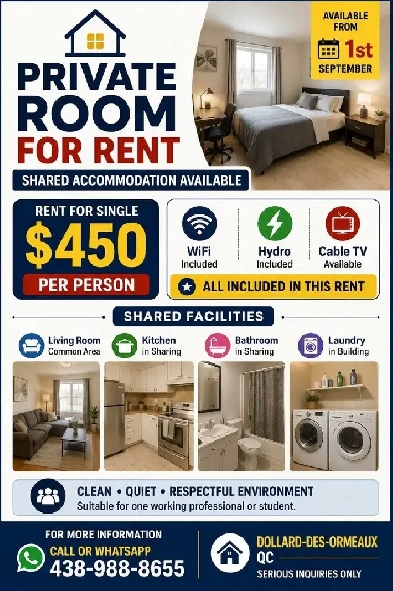 ROOM RENT FOR SHARING