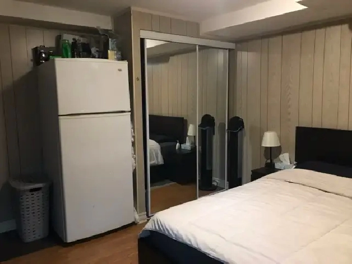 large furnished room in bright basement in Markham in