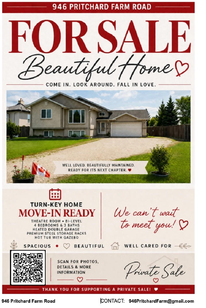 946 Pritchard Farm Road in EAST ST. PAUL~ Private Sale