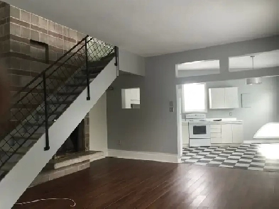 2 LEVEL 1.5 br apt. Very large with 20’ stone fireplace. locatio