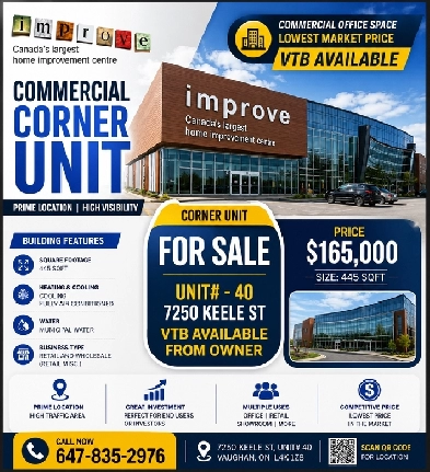 Retail Store /  Unit for Sale – Improve Canada Building