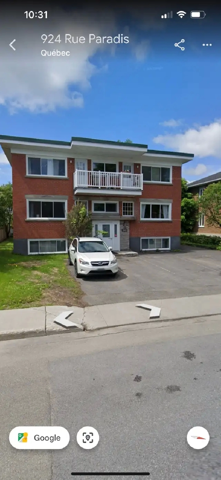 4 1/2 à loué secteur Université Laval Ste-Foy
