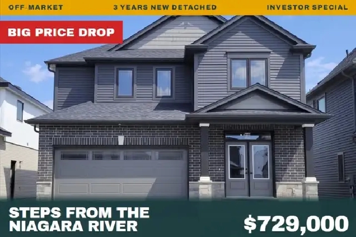 OFF MARKET MODERN DETACHED HOME IN NIAGARA FOR $729,000 DEAL!