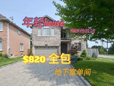 Near Finch Station Basement Room for rent -$800