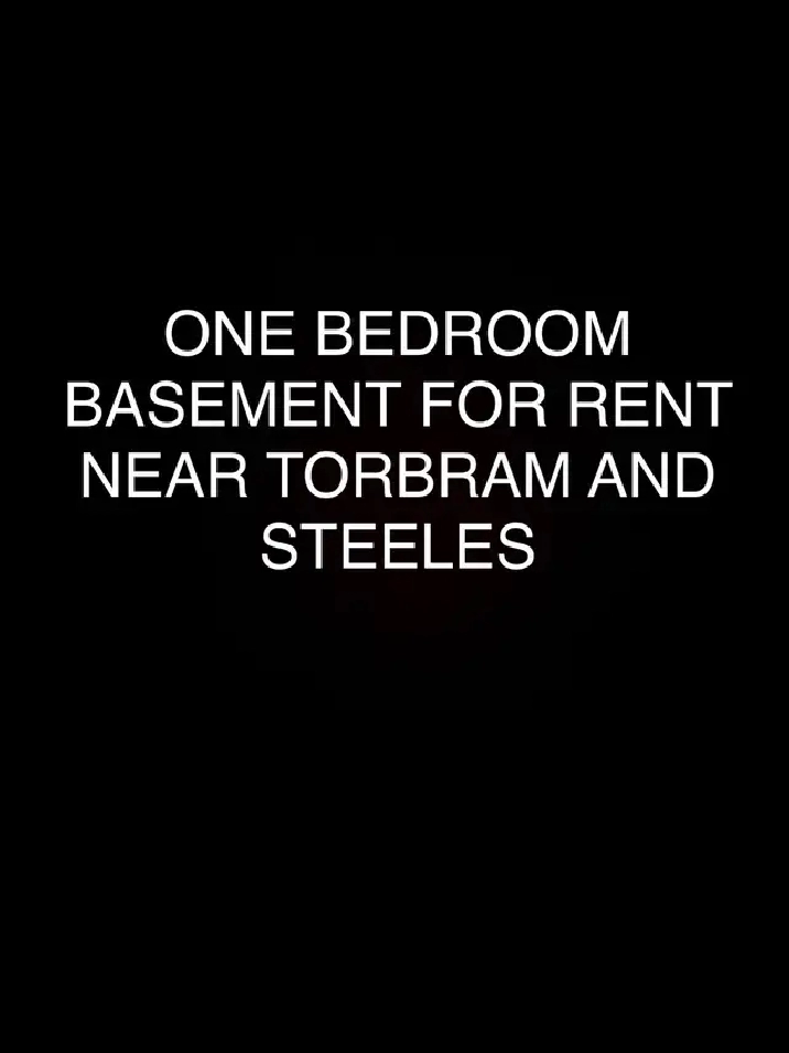 One Bedroom Basement for Rent