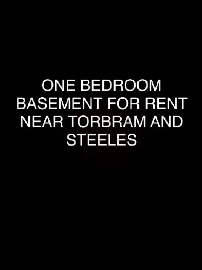 One Bedroom Basement for Rent