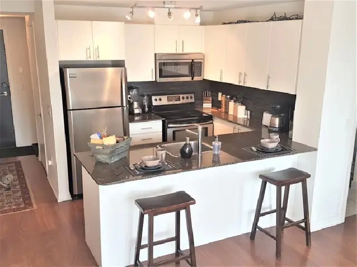 All Inclusive Furnished One Bedroom Suite with Walk-In Closet