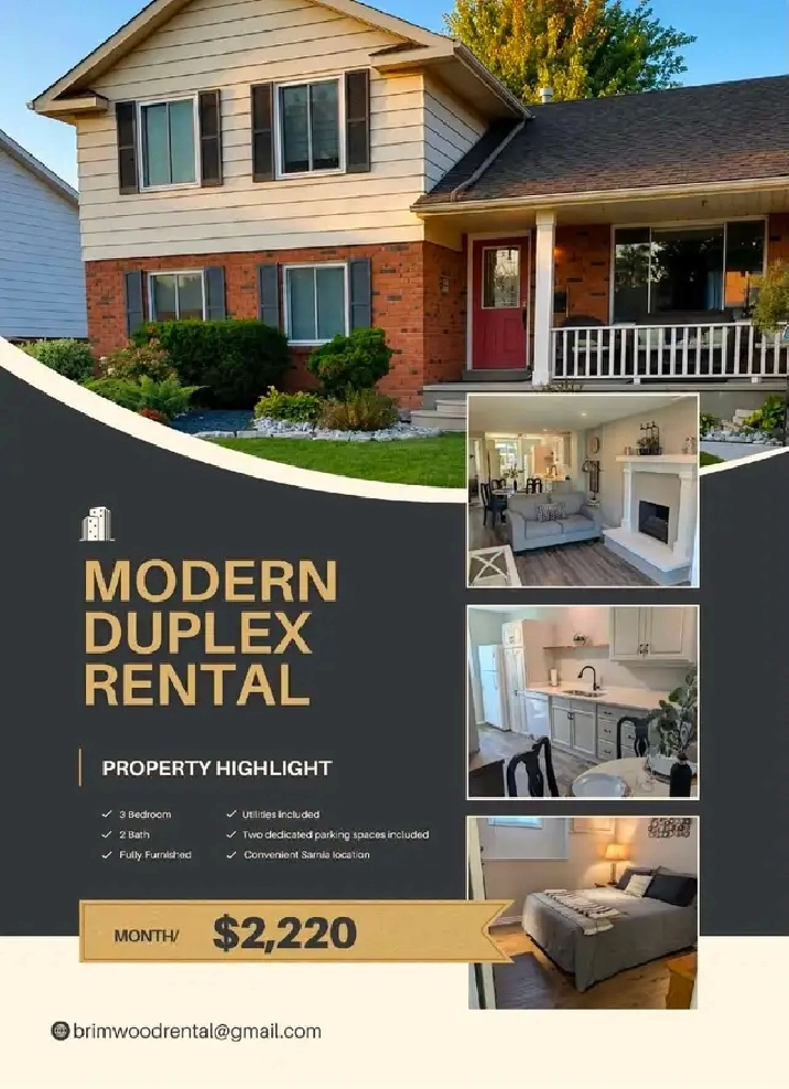Furnished duplex for Rent- all-inclusive