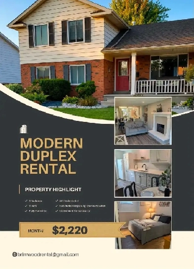Furnished duplex for Rent- all-inclusive