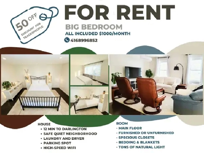 Oshawa Room For Rent