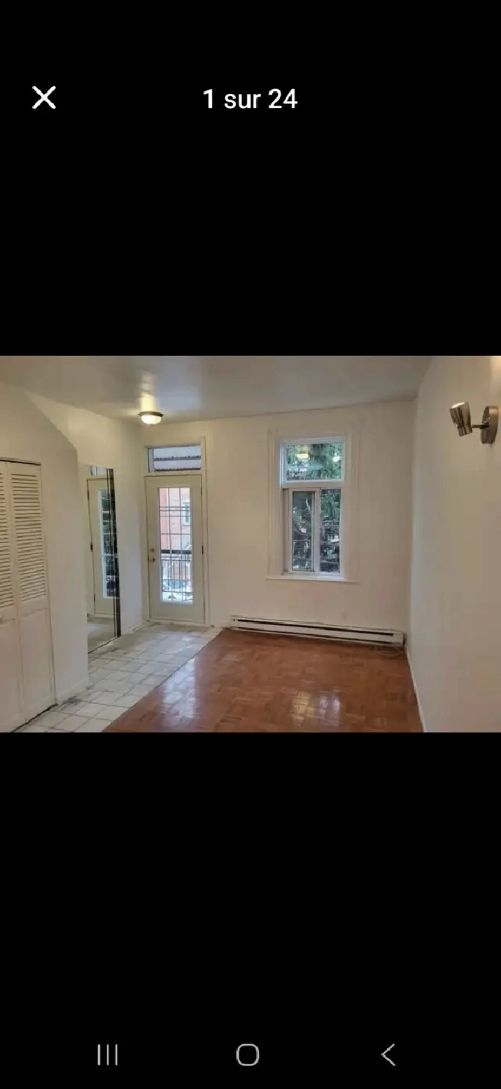 Grand 2 1/2,style loft,à Verdun,à 5m du Metro d'Eglise,995$/mois