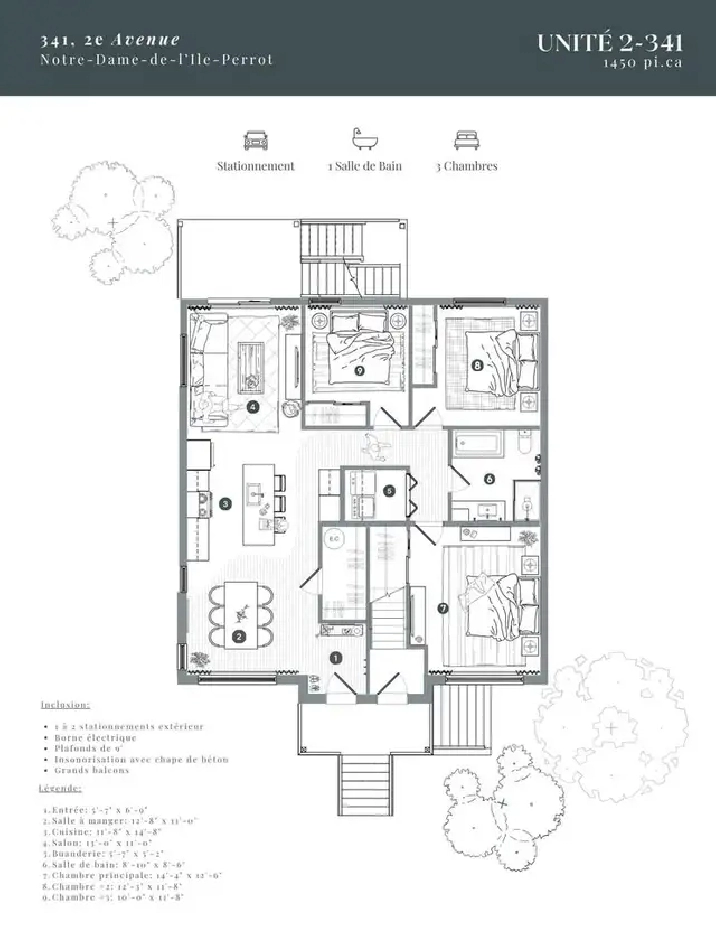 3 Bedroom, 1 Bath apartment