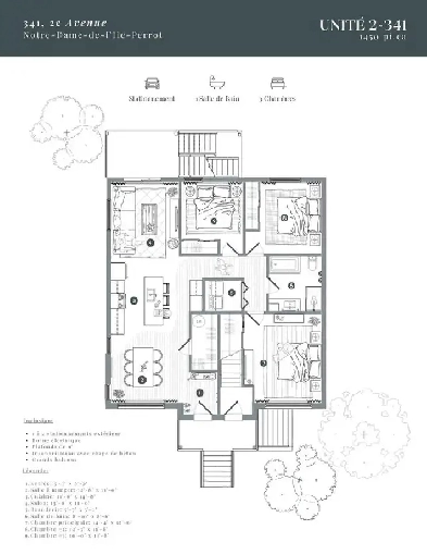 3 Bedroom, 1 Bath apartment