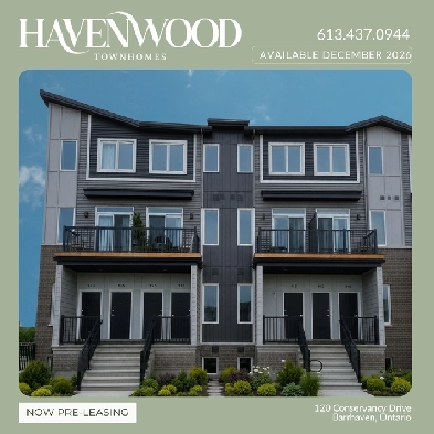 Barrhaven - Havenwood townhouse December 2026