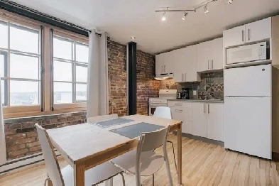 Loft studio entièrement meublé à louer Vieux-Québec février 2027