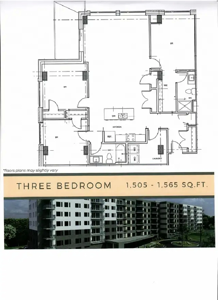 3 Bedroom Corner Unit available on Broad Street