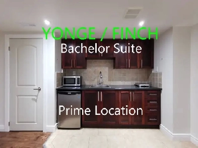 YONGE / FINCH –Prime Location BSMT Bachelor Own Kitchen & Bath