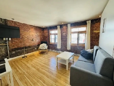 Loft studio entièrement meublé à louer Vieux-Québec juin 2027