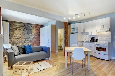 Loft studio entièrement meublé à louer Vieux-Québec juillet 2025